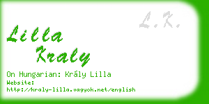 lilla kraly business card